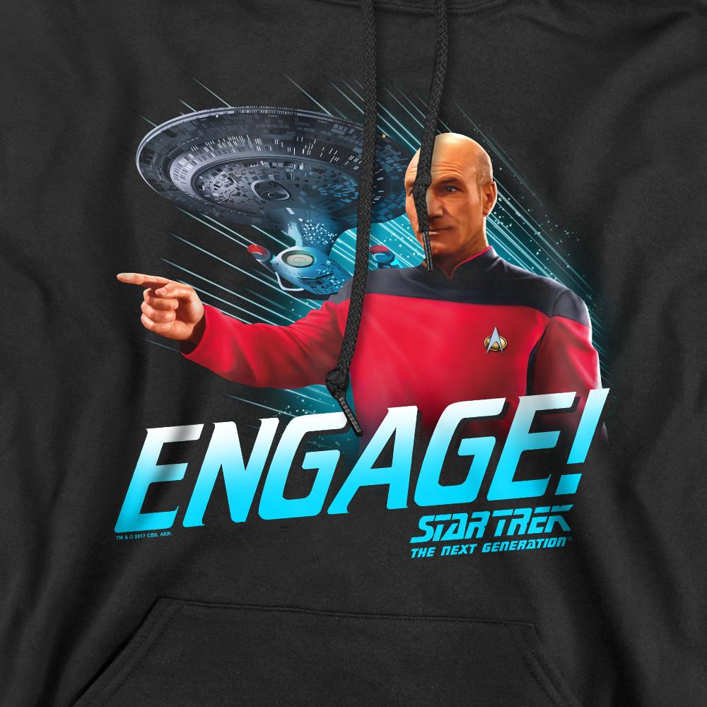 Black - Pack Shot - Star Trek Mens Engage Hoodie