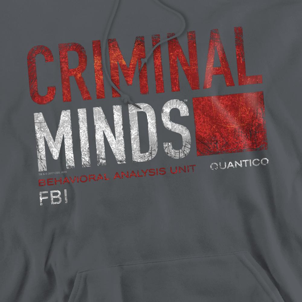 Charcoal - Pack Shot - Criminal Minds Mens Title Card Hoodie