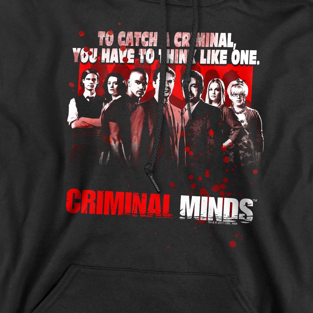 Black - Pack Shot - Criminal Minds Mens Think Like One Hoodie