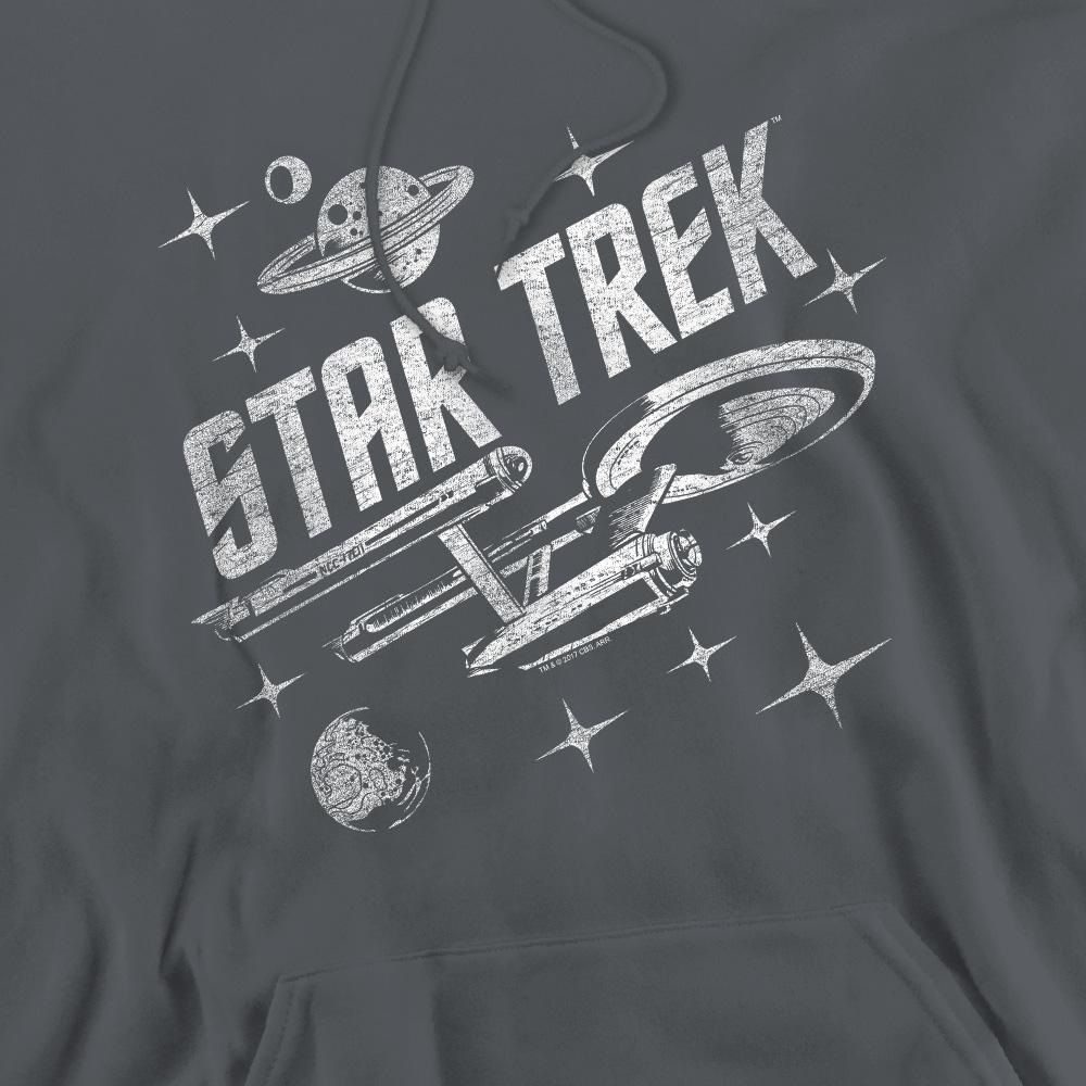 Charcoal - Pack Shot - Star Trek Mens Through Space Hoodie