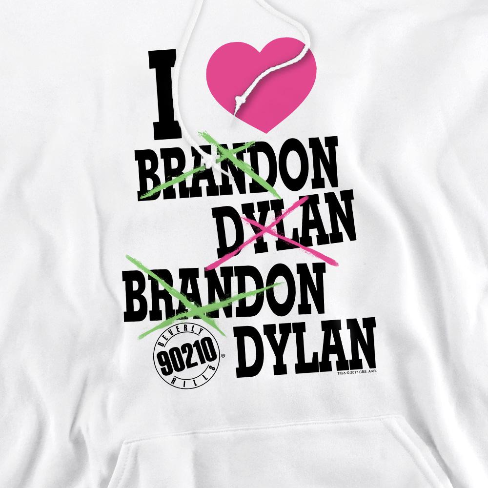 White - Pack Shot - 90210 Mens I Heart 90210 Hoodie