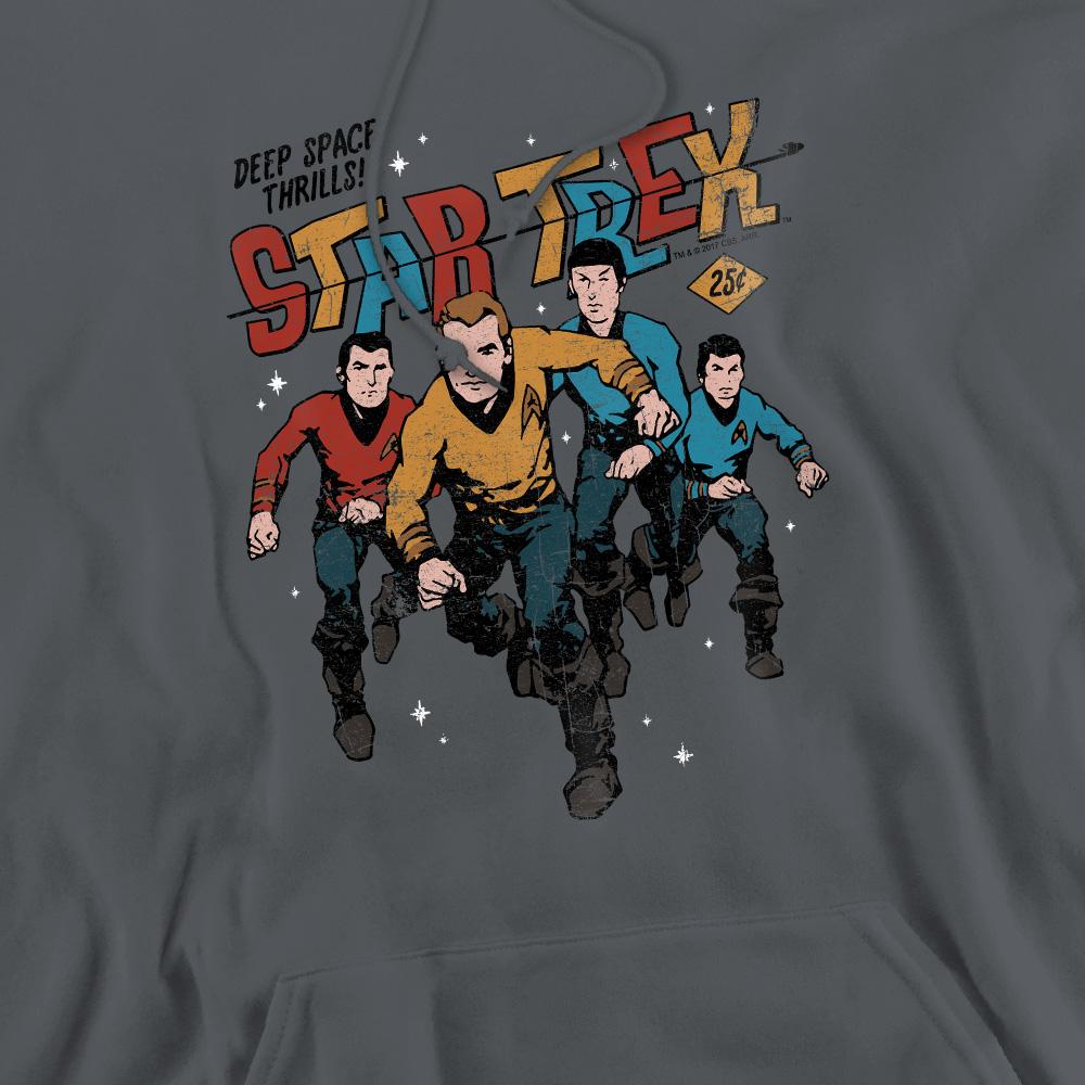 Charcoal - Pack Shot - Star Trek Mens Deep Space Thrills Hoodie