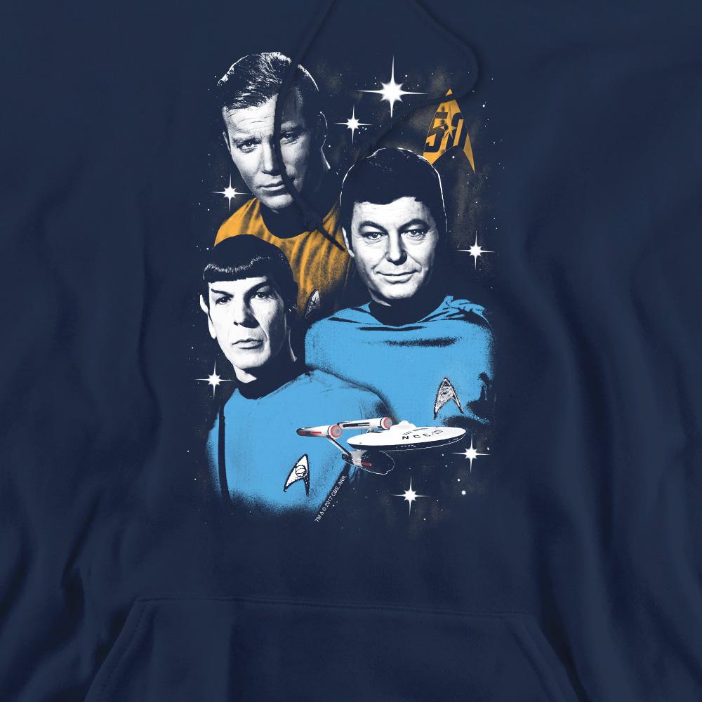 Navy - Pack Shot - Star Trek Mens All Star Crew Hoodie