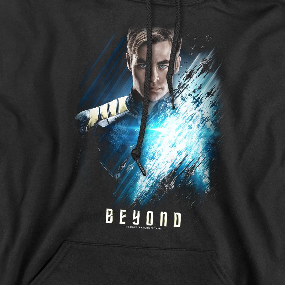 Black - Pack Shot - Star Trek Beyond Mens Captain Kirk Poster Hoodie
