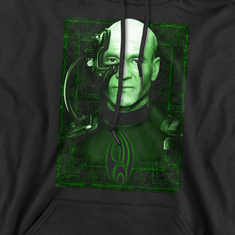 Black - Pack Shot - Star Trek Mens Locutus of Borg Hoodie