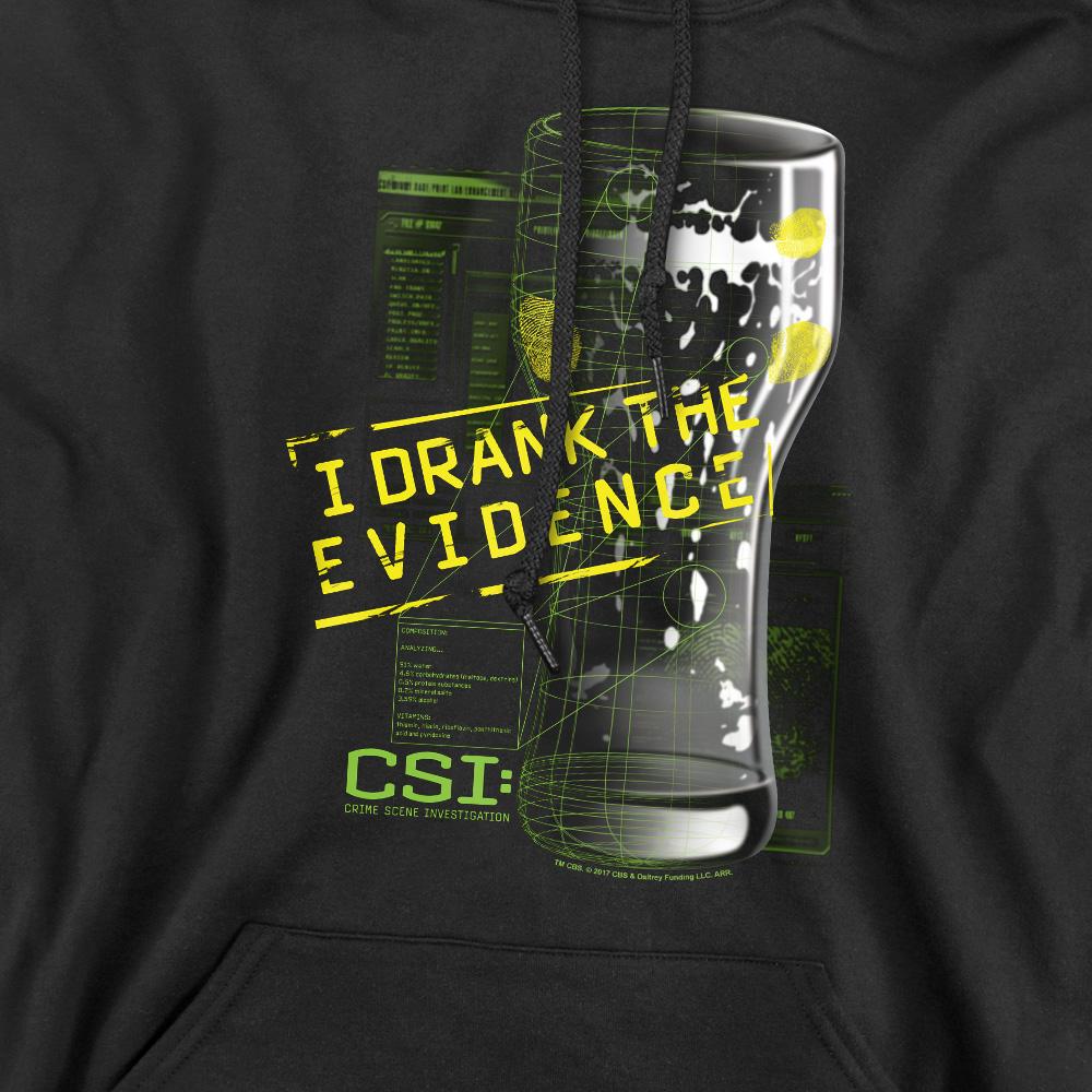 Black - Pack Shot - CSI Mens I Drank the Evidence Hoodie