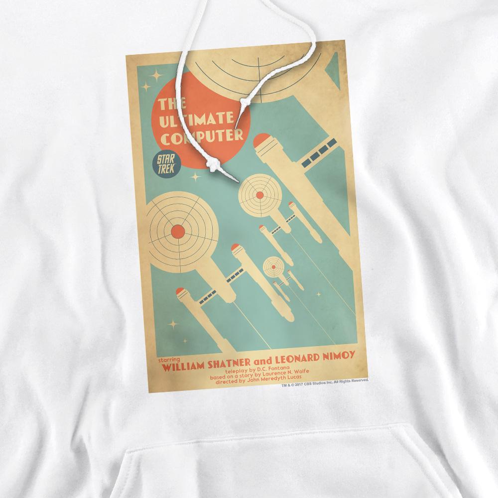 White - Pack Shot - Star Trek Mens The Original Series Episode 53 Hoodie