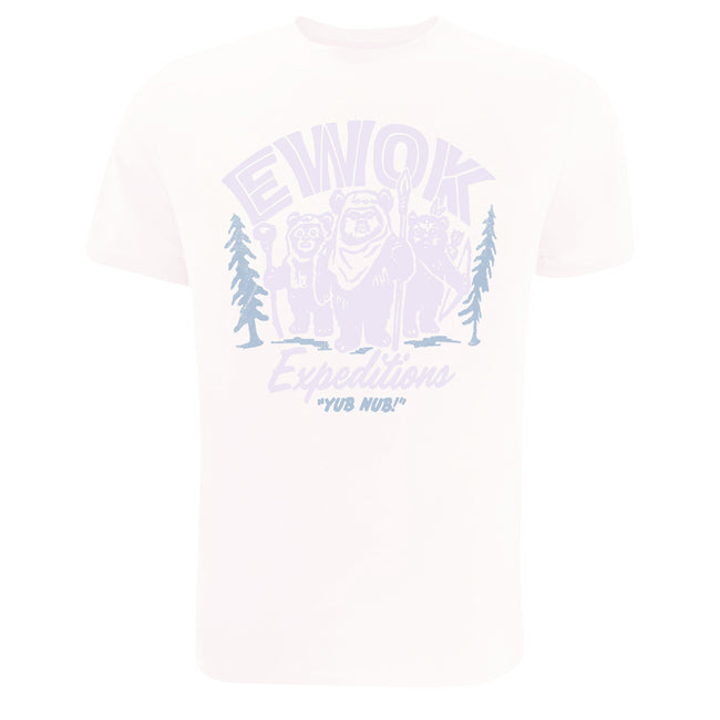 White - Front - Star Wars Mens Expedition Ewok T-Shirt