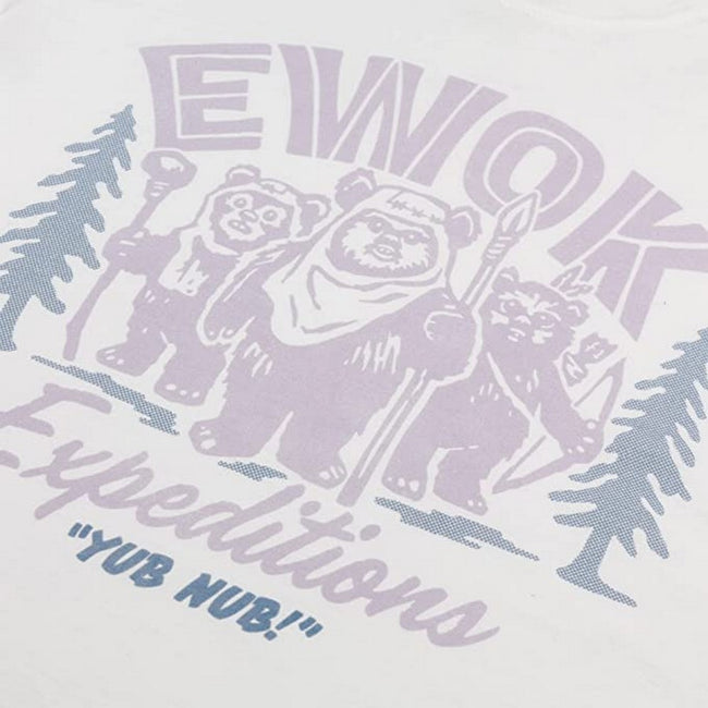 White - Side - Star Wars Mens Expedition Ewok T-Shirt