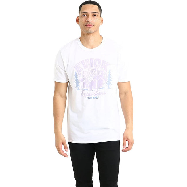 White - Lifestyle - Star Wars Mens Expedition Ewok T-Shirt