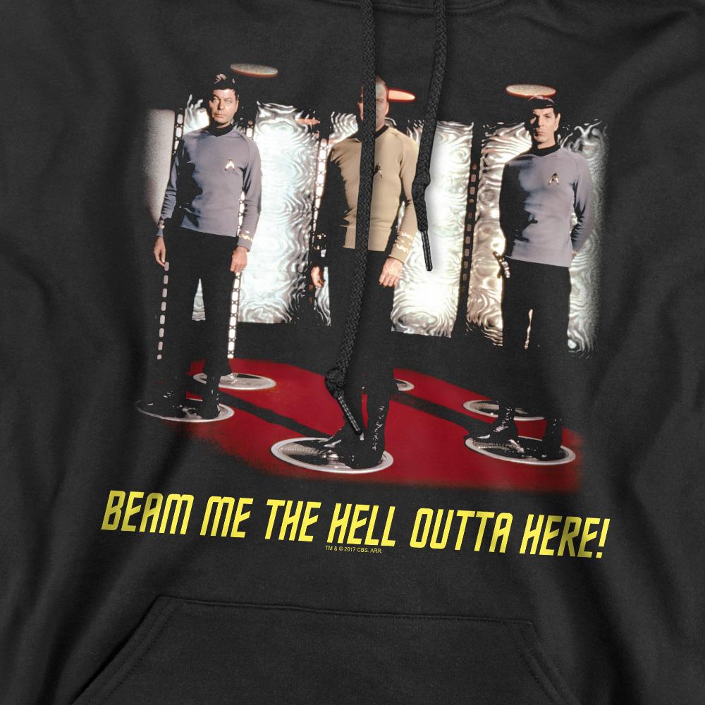Black - Pack Shot - Star Trek Mens Beam Me Out Hoodie