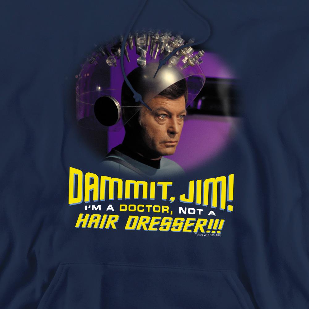 Navy - Pack Shot - Star Trek Mens Not a Hair Dresser Hoodie
