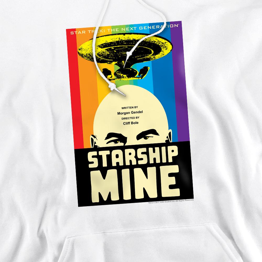 White - Pack Shot - Star Trek Mens The Next Generation Season 6 Episode 18 Hoodie