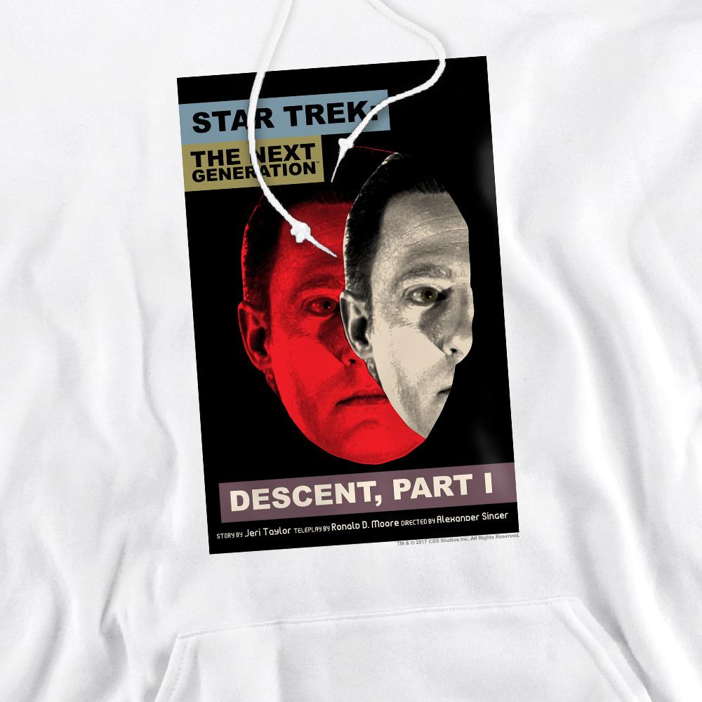 White - Pack Shot - Star Trek Mens The Next Generation Season 6 Episode 26 Hoodie