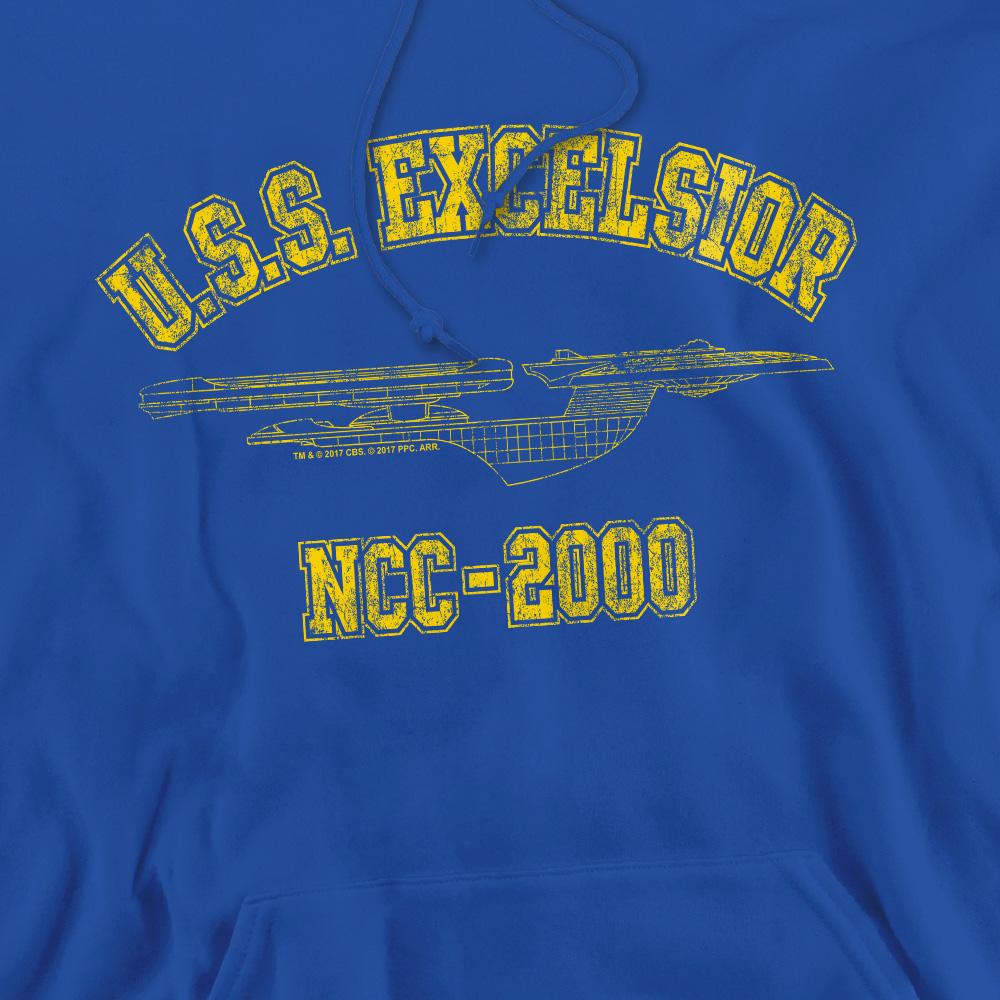 Royal Blue - Pack Shot - Star Trek Mens Excelsior Athletic Hoodie