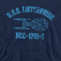 Navy - Side - Star Trek Mens Enterprise E Athletic Hoodie