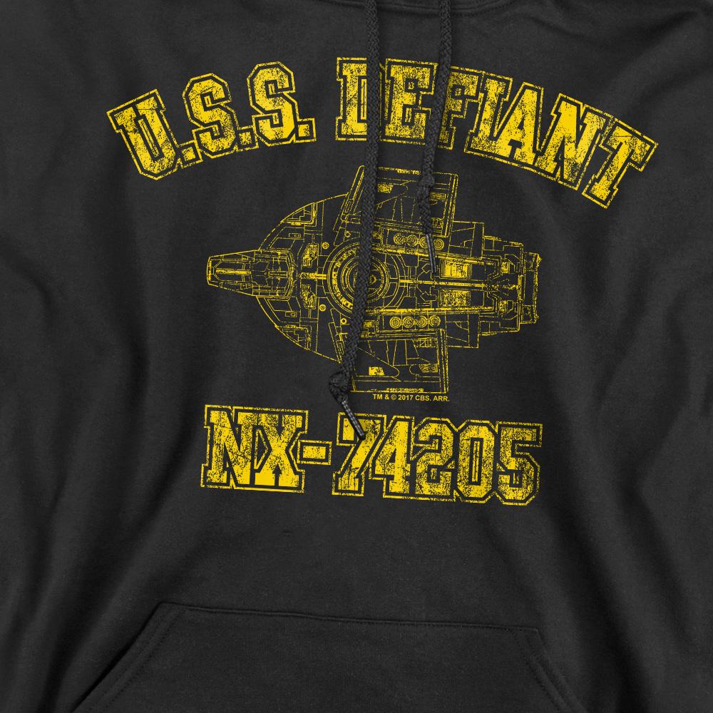 Black - Pack Shot - Star Trek Mens Defiant Athletic Hoodie