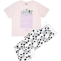 Cream-White-Black - Front - 101 Dalmatians Womens-Ladies Snooze Long Pyjama Set