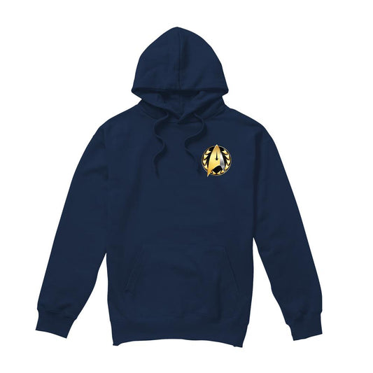 Navy - Front - Star Trek: Discovery Mens Admiral Badge Hoodie