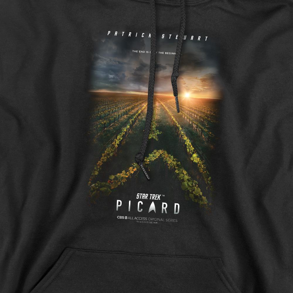 Black - Pack Shot - Star Trek: Picard Mens Poster Hoodie