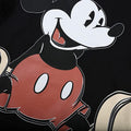 Black-White-Red - Side - Disney Womens-Ladies Mickey Mouse Sitting Sweatshirt