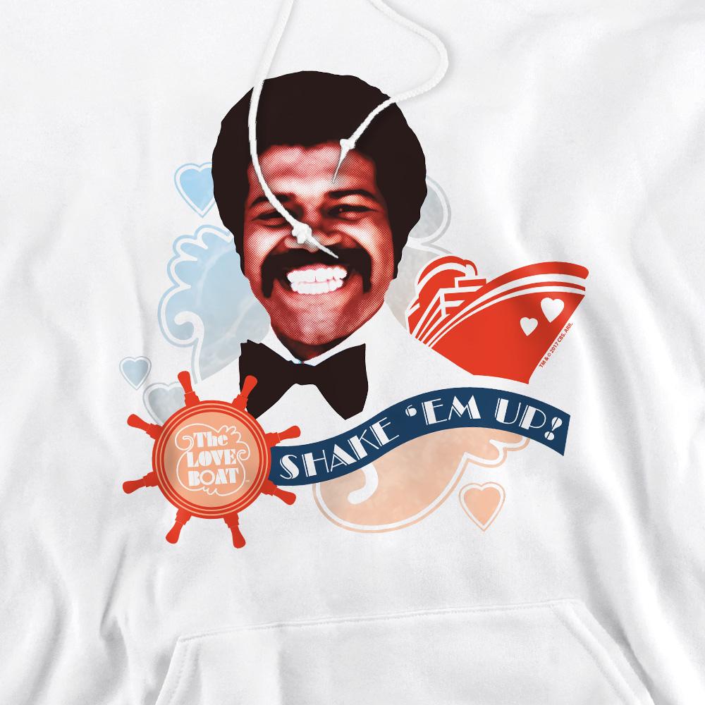 White - Pack Shot - The Love Boat Mens Shake Em Up Hoodie