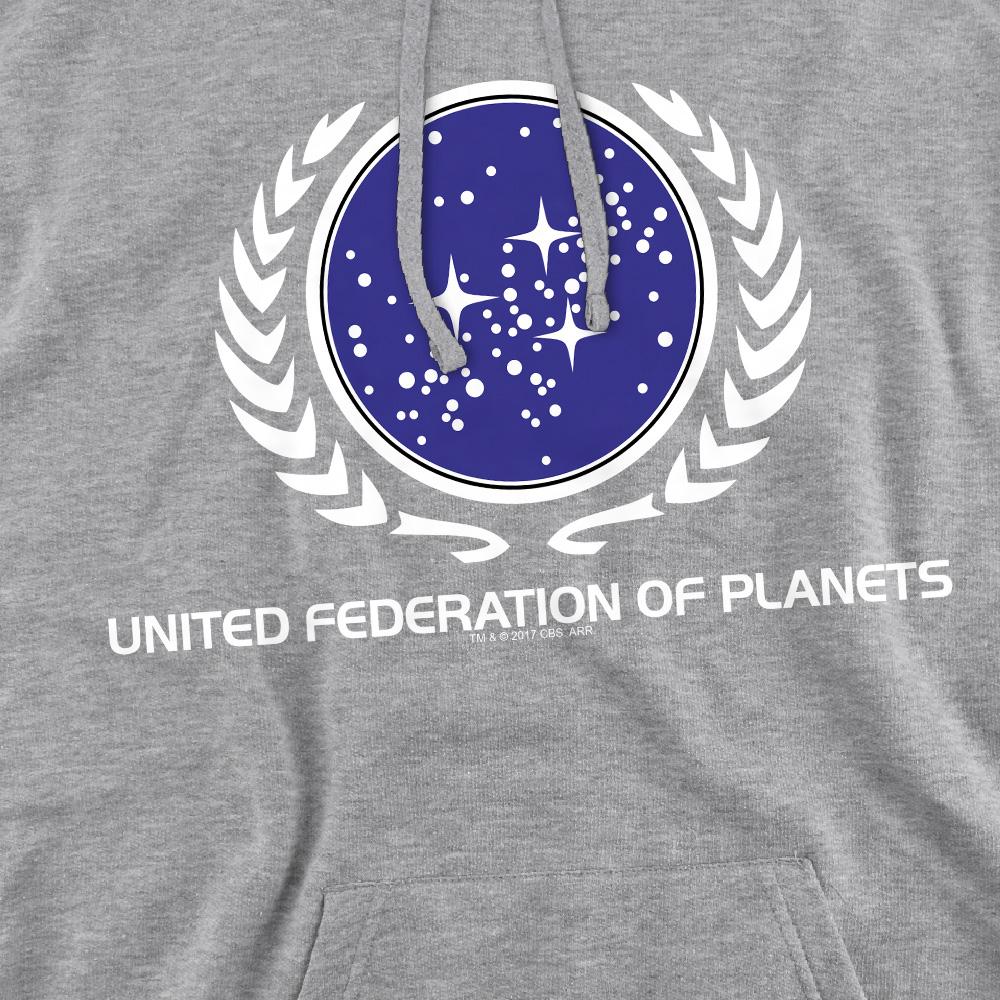 Sport Heather - Pack Shot - Star Trek Mens United Federation Logo Hoodie
