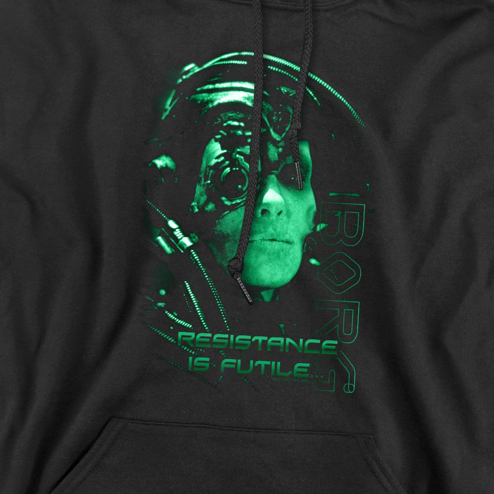 Black - Pack Shot - Star Trek Mens Resistance is Futile Hoodie