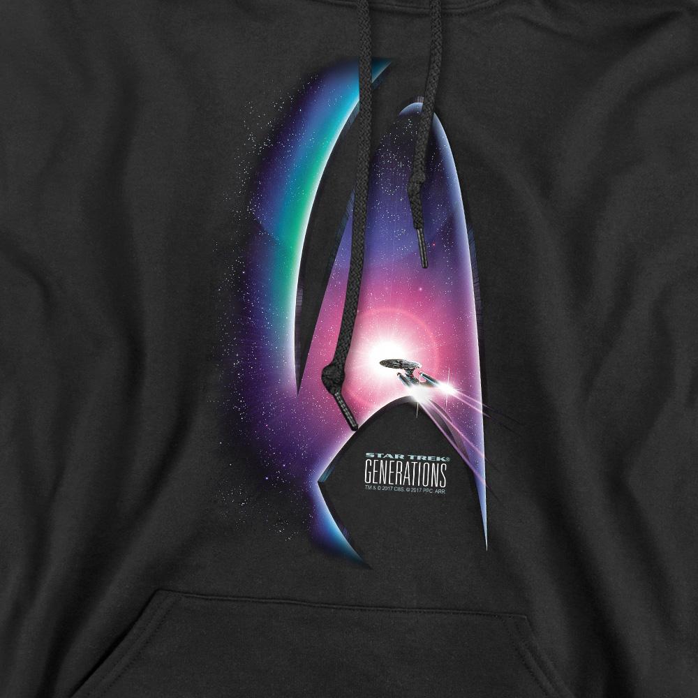 Black - Pack Shot - Star Trek Mens Generations Hoodie