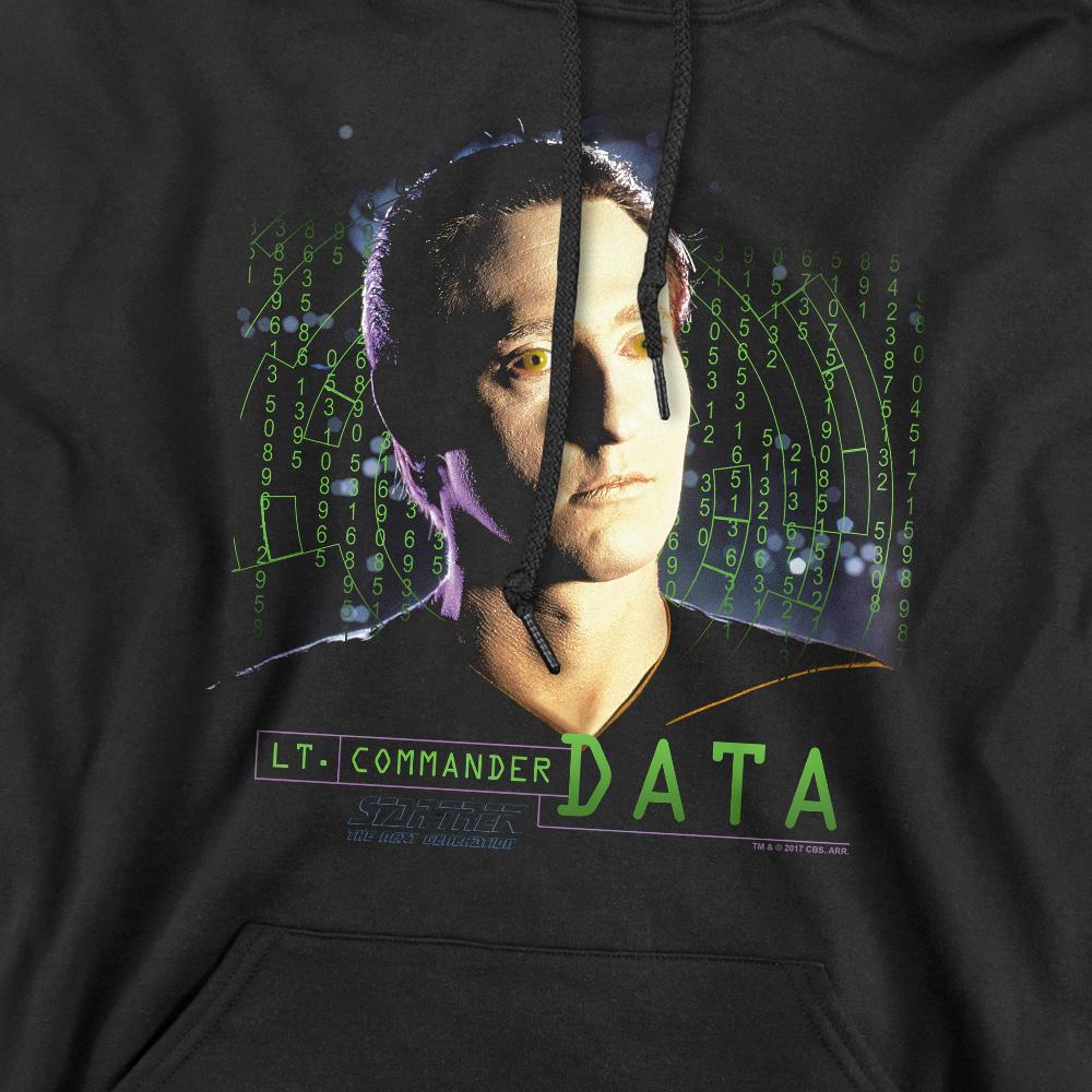 Black - Pack Shot - Star Trek Mens Data Hoodie