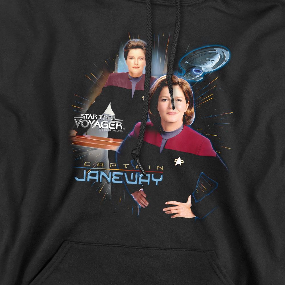 Black - Pack Shot - Star Trek Mens Janeway Hoodie