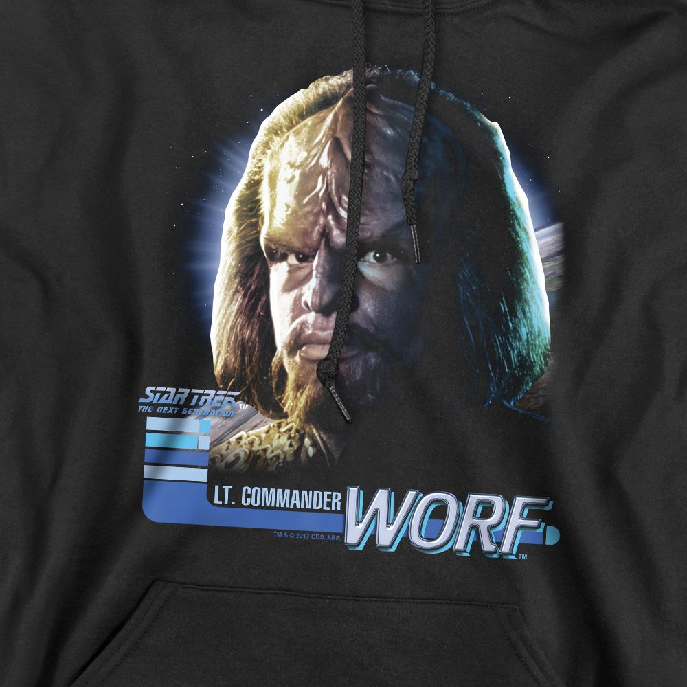 Black - Pack Shot - Star Trek Mens The Next Generation Worf Hoodie