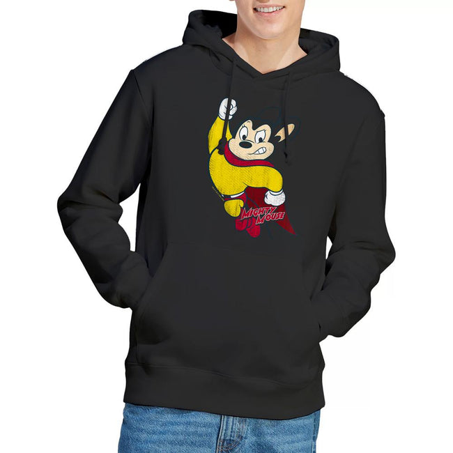 Black - Lifestyle - Mighty Mouse Mens Classic Hero Hoodie