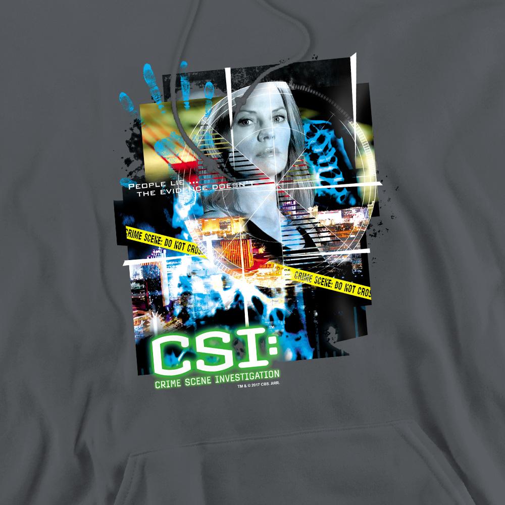 Charcoal - Pack Shot - CSI Mens Evidence Collage Hoodie