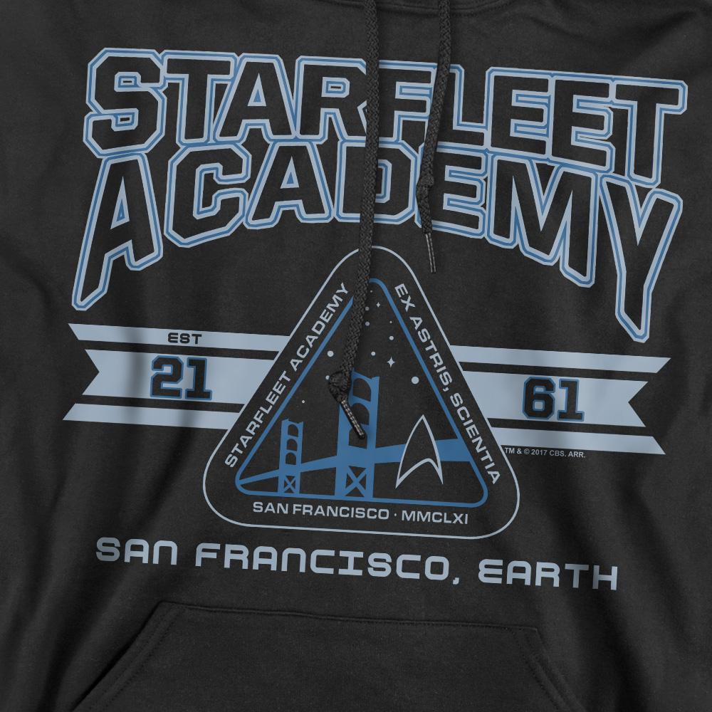 Black - Pack Shot - Star Trek Mens Starfleet Academy Earth Hoodie