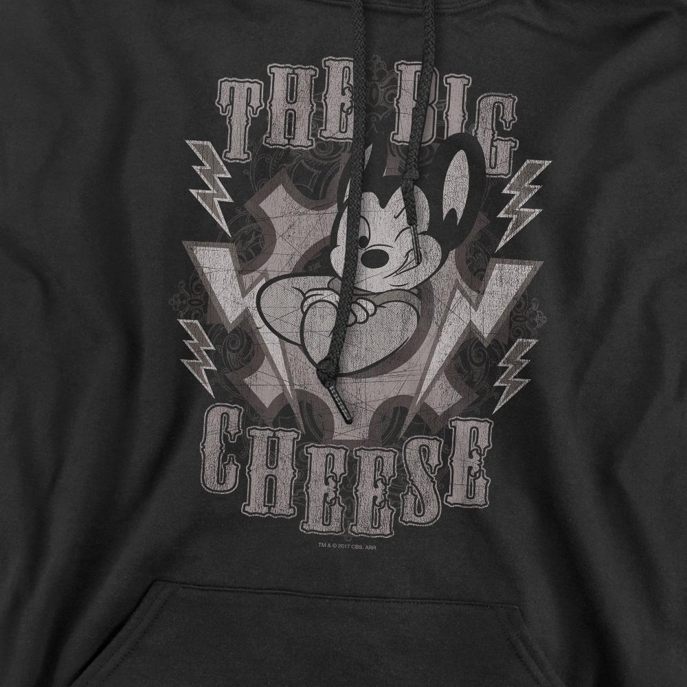 Black - Pack Shot - Mighty Mouse Mens The Big Cheese Hoodie