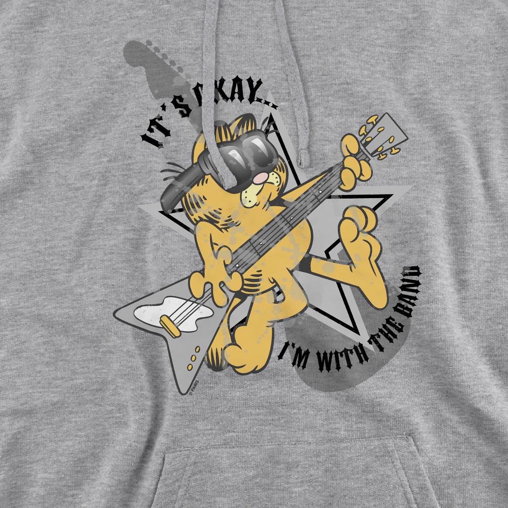 Sport Heather - Pack Shot - Garfield Mens I´m with the Band Hoodie