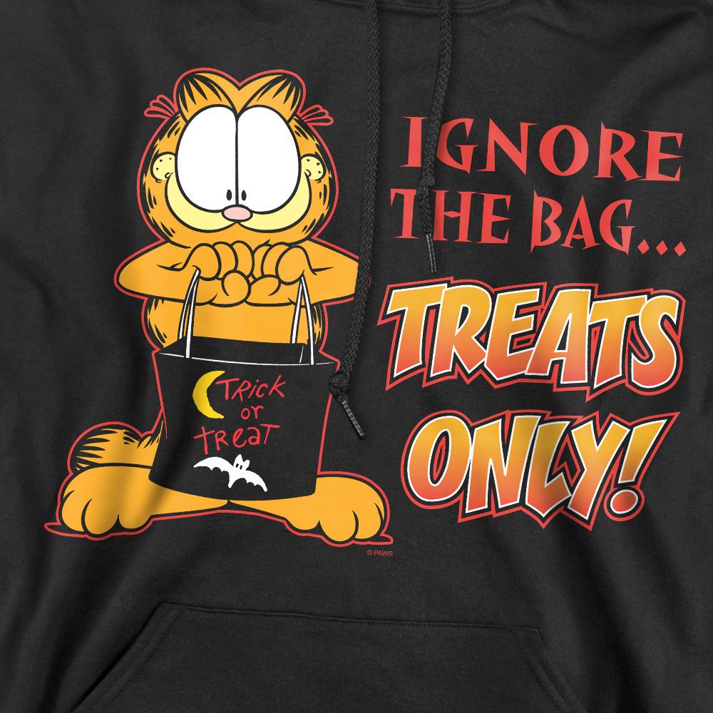 Black - Pack Shot - Garfield Mens Treats Only Hoodie