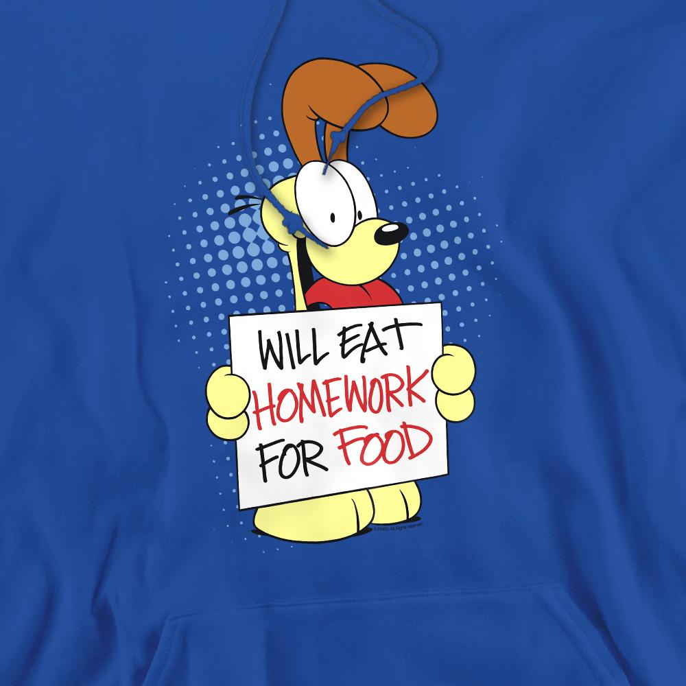 Royal Blue - Pack Shot - Garfield Mens Will Eat Homework Hoodie