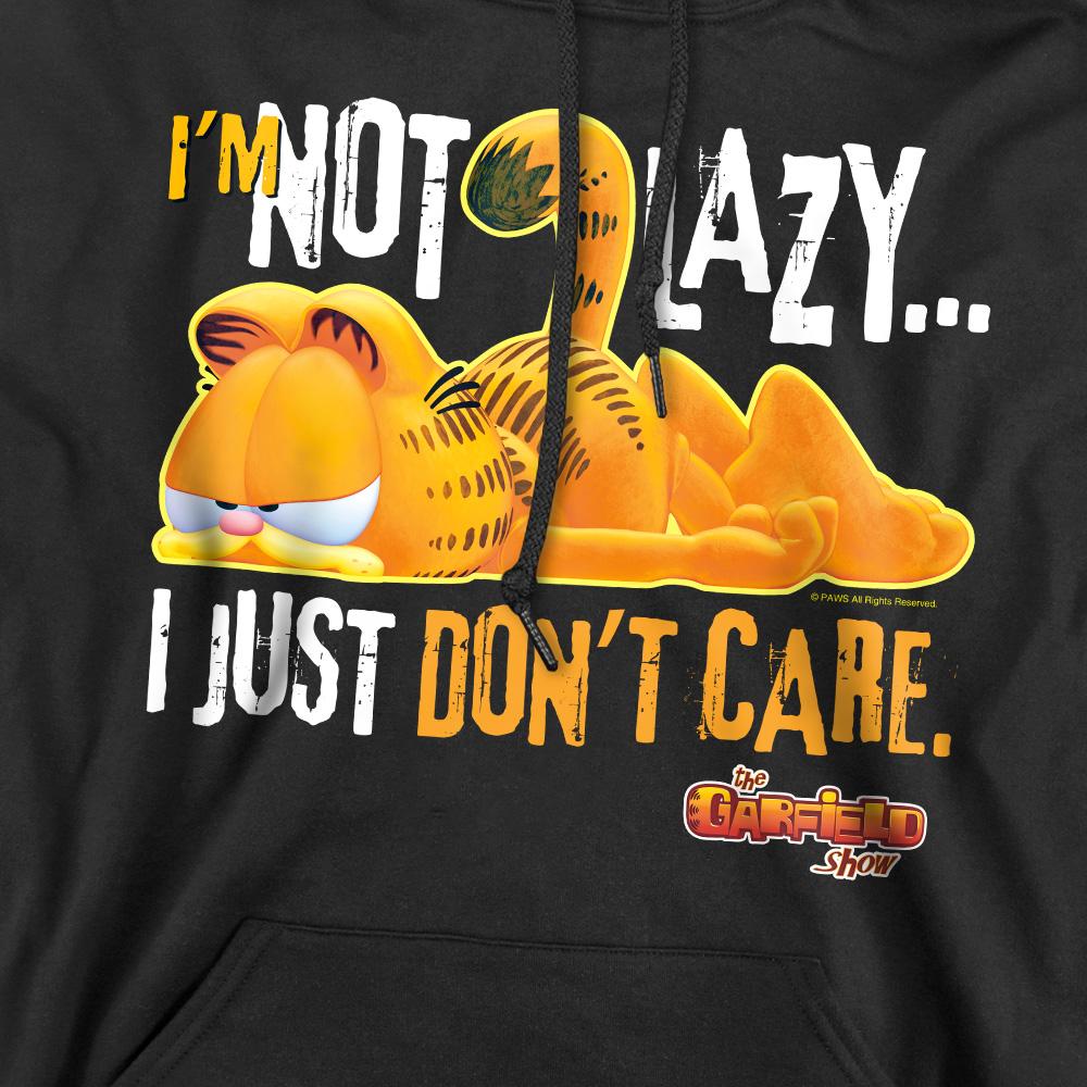 Black - Pack Shot - Garfield Mens Not Lazy Hoodie