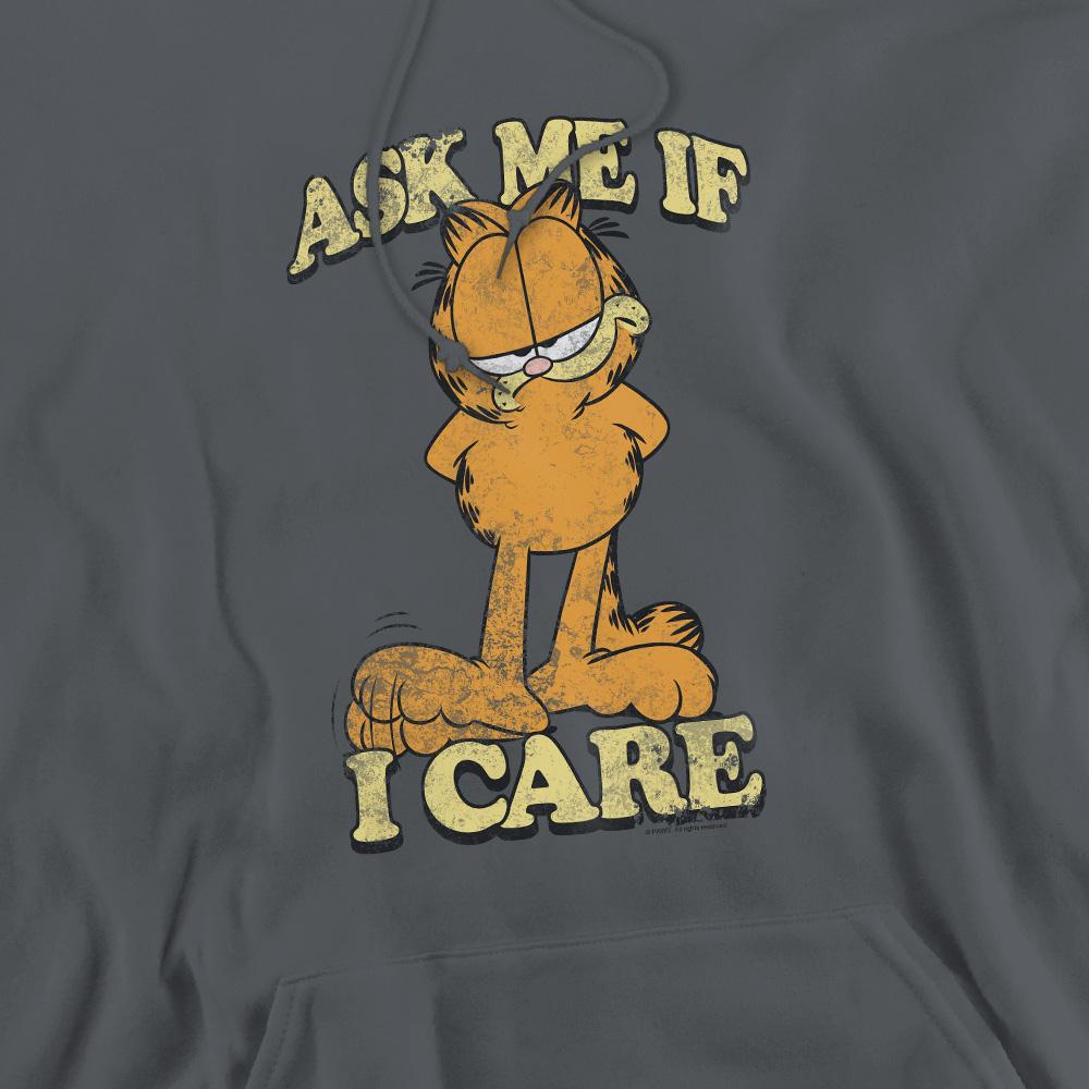 Charcoal - Pack Shot - Garfield Mens Ask Me Hoodie