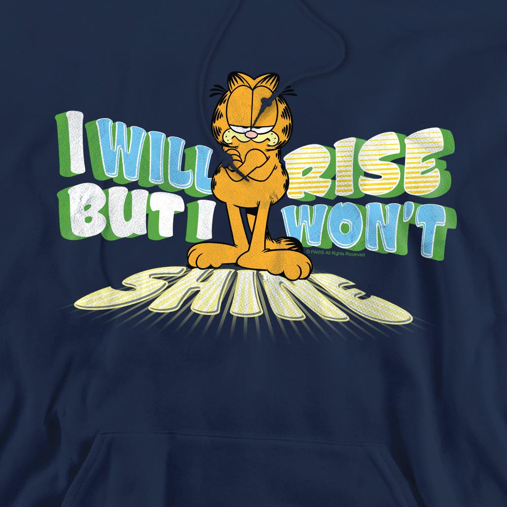 Navy - Pack Shot - Garfield Mens Rise Not Shine Hoodie