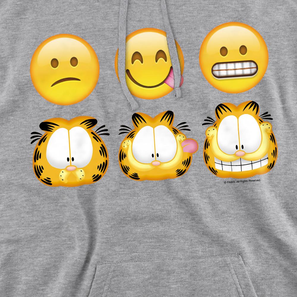 Sport Heather - Pack Shot - Garfield Mens Emoji Hoodie