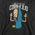 Black - Side - Beavis & Butthead Mens Cornholio Hoodie