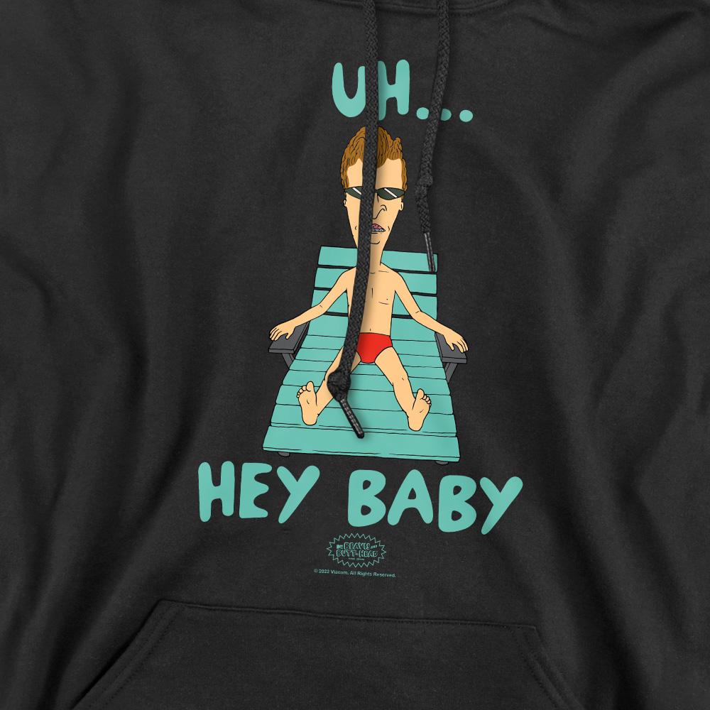 Black - Pack Shot - Beavis & Butthead Mens Uh Hey Baby Hoodie