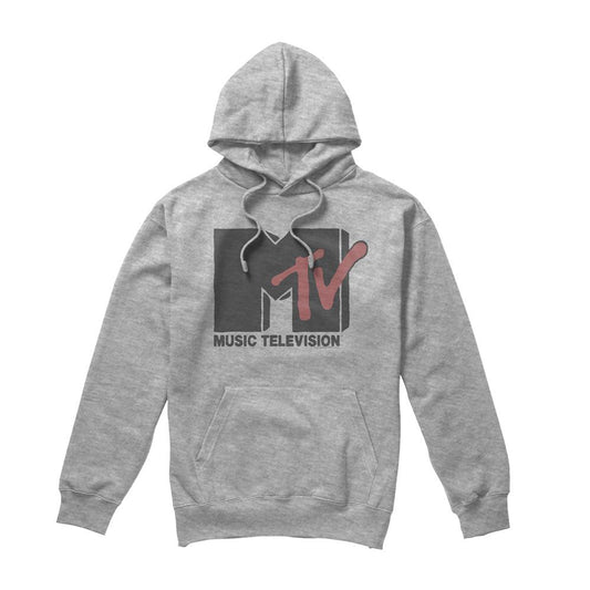 Sport Heather - Front - MTV Mens Logo Hoodie