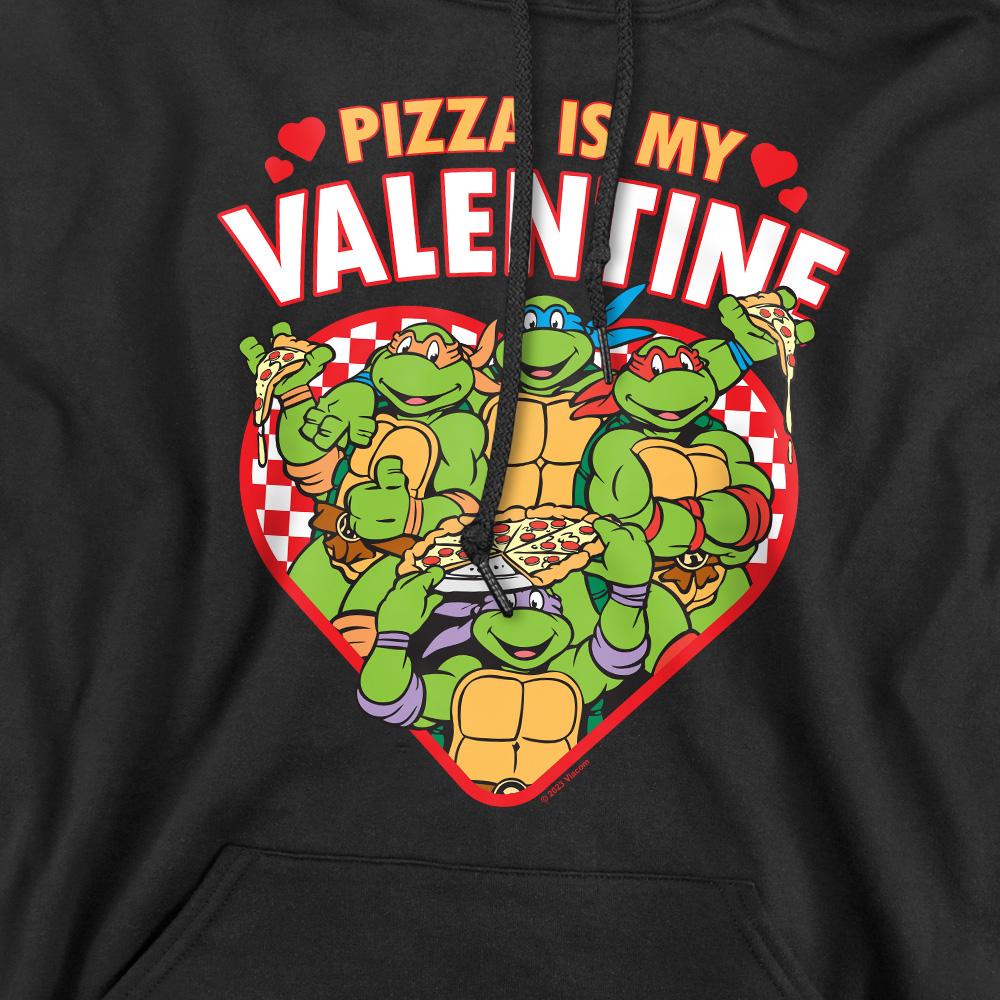Black - Pack Shot - Teenage Mutant Ninja Turtles Mens Pizza Is My Valentine Hoodie