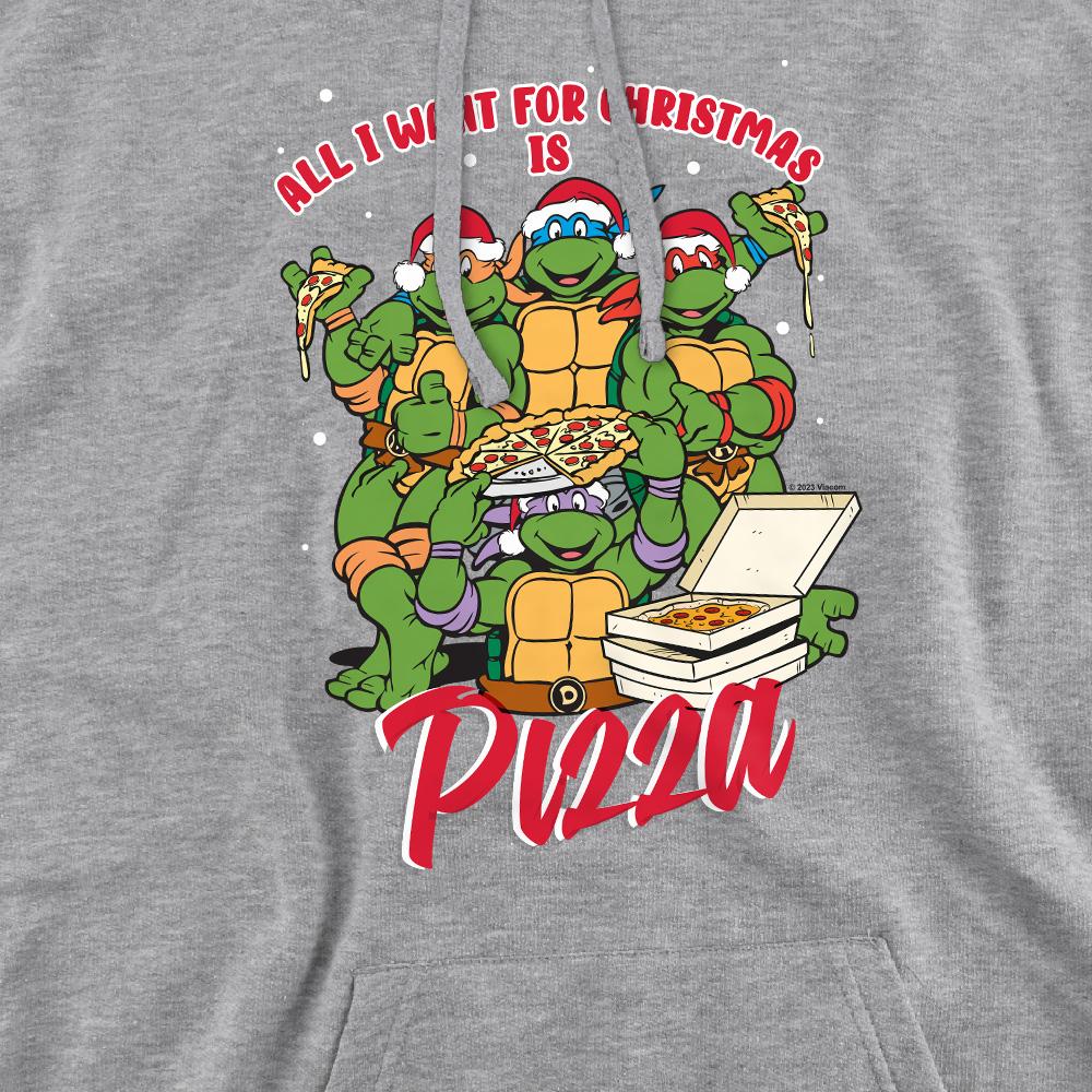 Sport Heather - Pack Shot - Teenage Mutant Ninja Turtles Mens Pizza Christmas Hoodie
