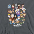 Charcoal - Side - Avatar: The Last Airbender Mens Chibi Group Hoodie