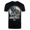 Black - Front - Star Wars Mens Boba Fett Retro T-Shirt